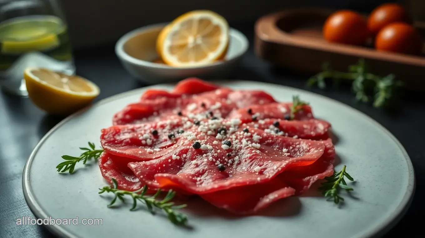 Classic Beef Carpaccio: Your Go-To Easy Appetizer Recipe Classic Beef Carpaccio with Lemon and Capers