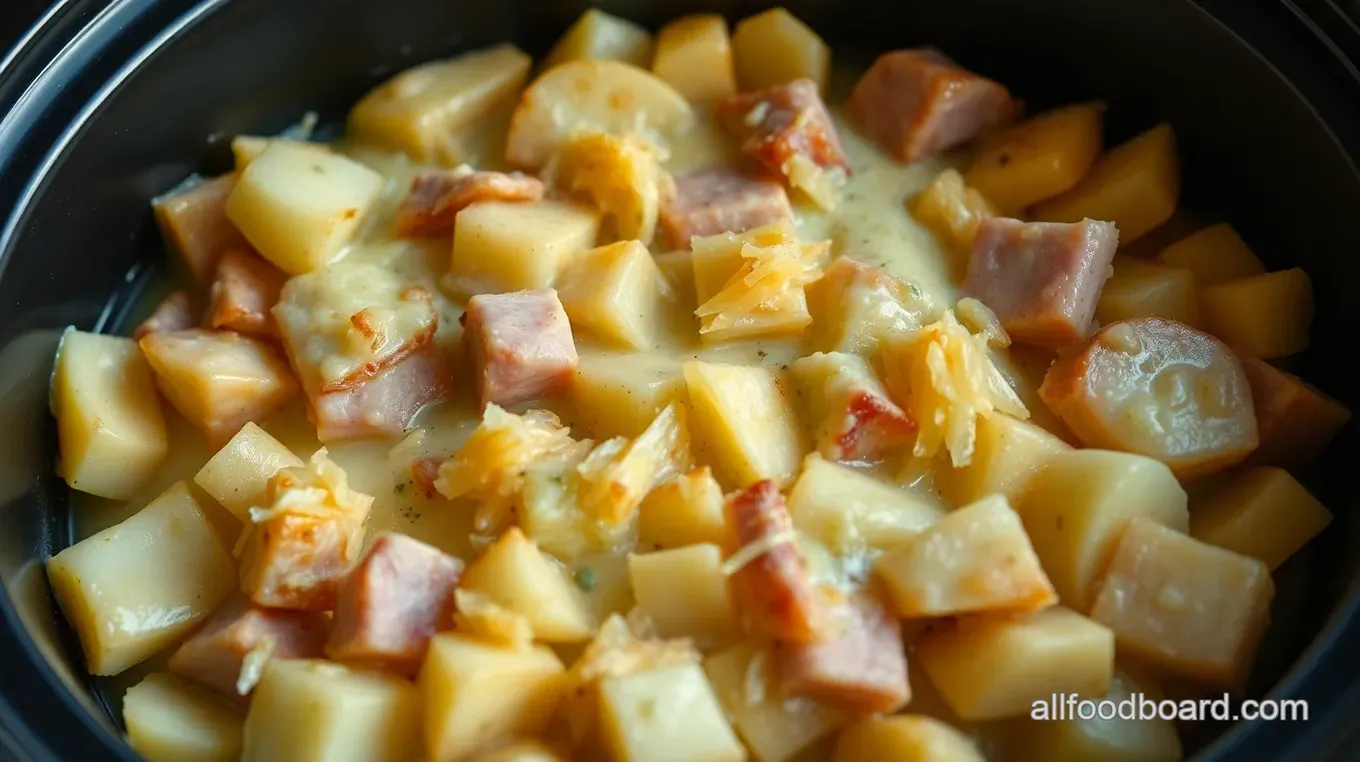 Easy & Creamy Scalloped Potatoes and Ham Slow Cooker: A Family Favorite Creamy Scalloped Potatoes and Ham in a Slow Cooker