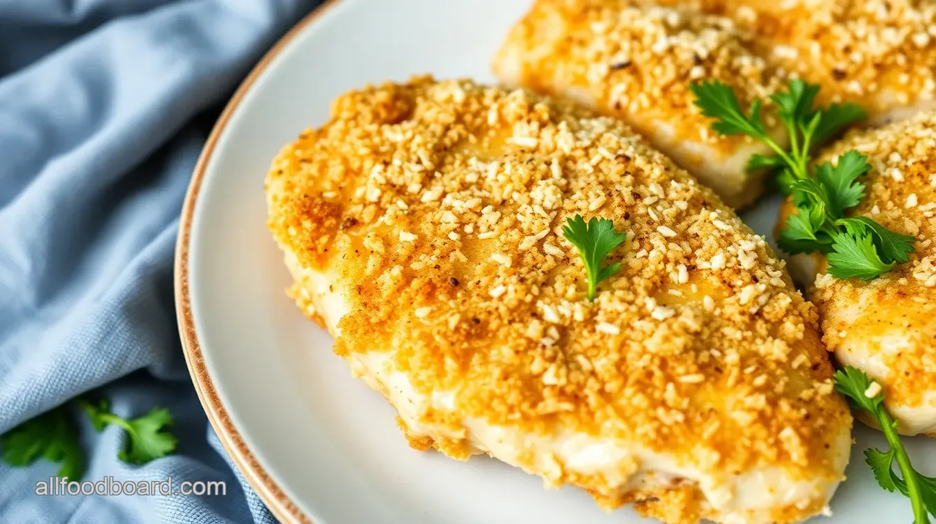 Quick Parmesan Chicken with Crunchy Coating Parmesan Chicken with Crunchy Coating