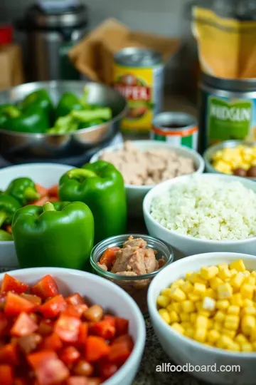 Cheesy Stuffed Bell Pepper Casserole ingredients