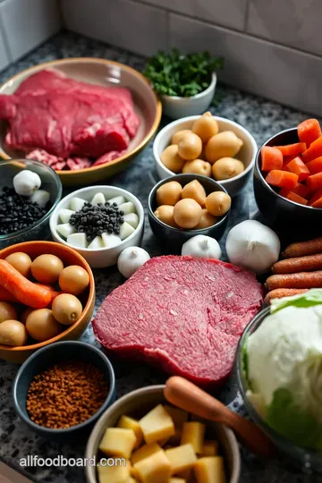 Classic Corned Beef and Potatoes: A Hearty Irish Delight ingredients