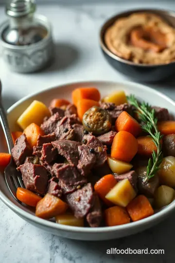 Classic Corned Beef and Potatoes: A Hearty Irish Delight presentation