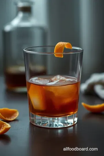 Classic Old Fashioned Cocktail presentation