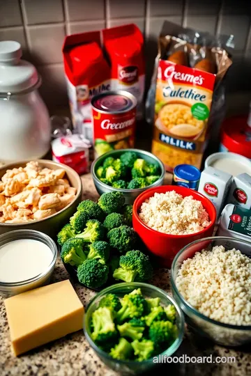 Comforting Cheesy Chicken and Broccoli Casserole ingredients