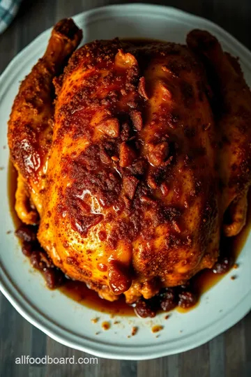 Crispy Cajun Deep Fried Turkey presentation