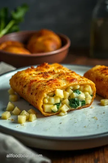 Crispy Irish Egg Rolls with Colcannon Filling presentation