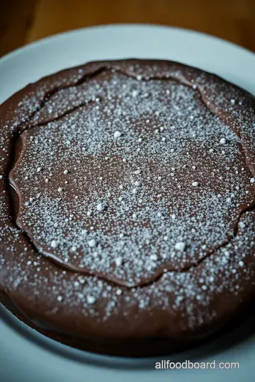 Decadent Chocolate Gooey Butter Cake presentation