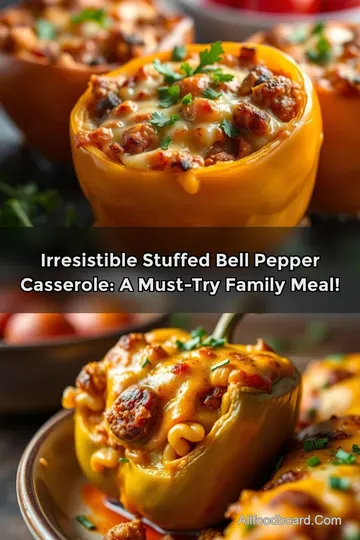 Irresistible Stuffed Bell Pepper Casserole: A Must-Try Family Meal!
