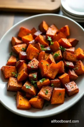 Savory Herb-Roasted Sweet Potatoes presentation