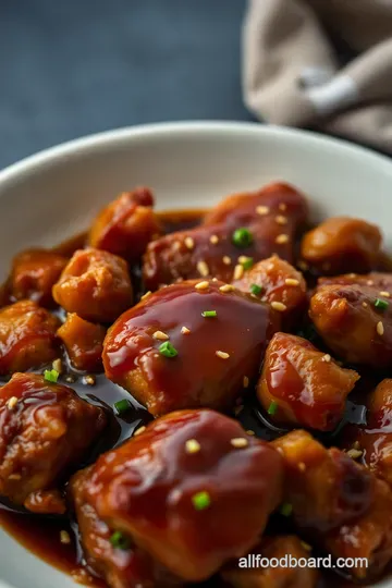 Sweet and Savory Soy-Glazed Chicken presentation