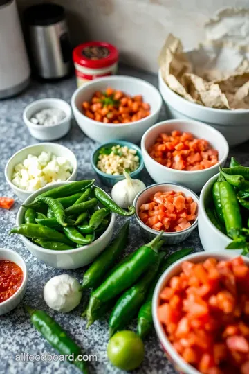Vibrant Green Chile Salsa: A Flavorful Fiesta in a Bowl ingredients