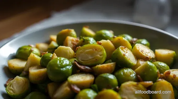 Savory Braised Brussels Sprouts with Garlic and Thyme