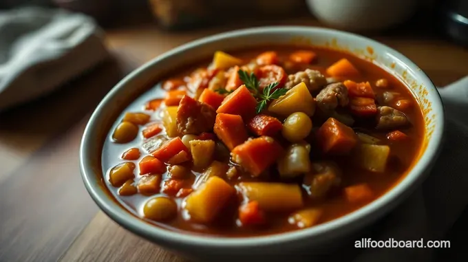 Spanish Chicken Soup with Chorizo and Chickpeas